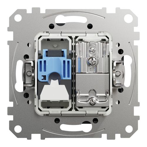 Розетка TV + RJ45 кат.6 UTP Schneider Electric чорна Sedna Design