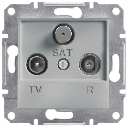 Розетка TV-R-SAT кінцева 1 dB Schneider Electric алюміній Asfora