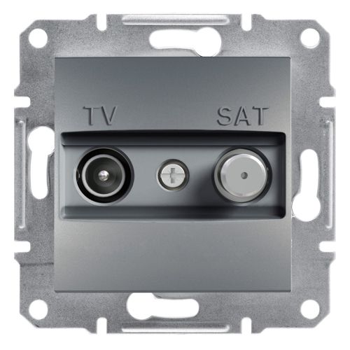 Розетка TV-SAT кінцева 1 dB Schneider Electric сталь Asfora