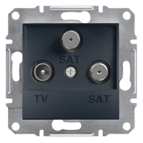 Розетка TV-SAT-SAT кінцева 1 dB Schneider Electric антрацит Asfora