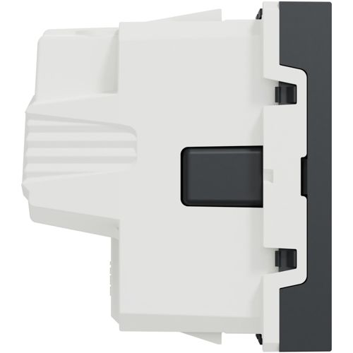 Розетка з заземленням і шторками 16А з гвинтовими затискачами Schneider Electric антрацит Unica New