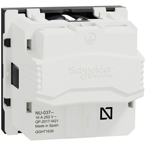 Розетка з заземленням і шторками 16А з гвинтовими затискачами Schneider Electric антрацит Unica New