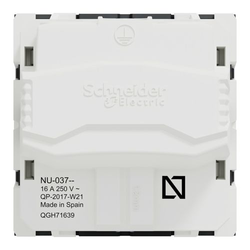 Розетка з заземленням і шторками 16А з гвинтовими затискачами Schneider Electric антрацит Unica New
