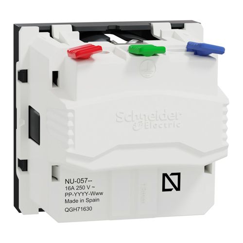 Розетка з заземленням і шторками 16А з швидкозатискними клемами Schneider Electric антрацит Unica New