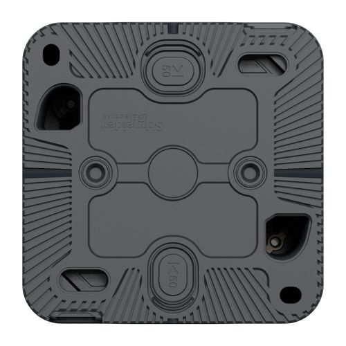 Розетка з заземленням і шторками IP55 Schneider Electric чорна Mureva Styl
