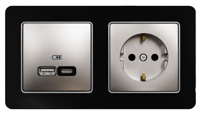 Розетка з заземленням та шторками Schneider Electric алюміній Sedna Design