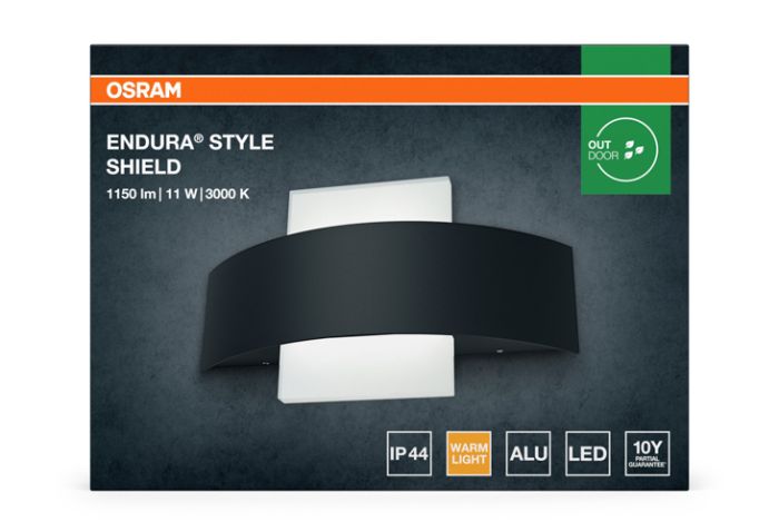 Світильник настінний OSRAM 11W 3000К ІР44 Endura Shield