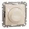 Світлорегулятор LED поворотний Schneider Electric RC 3-370Вт Sedna Design & Elements бежевий без рамки