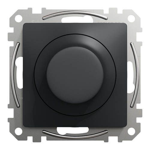 Світлорегулятор LED поворотний Schneider Electric RC 3-370Вт Sedna Design & Elements чорний без рамки
