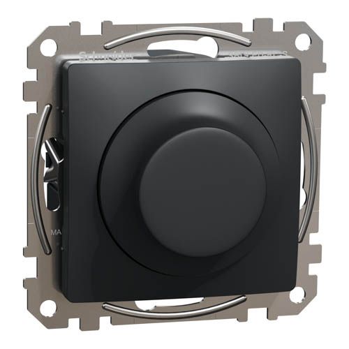 Світлорегулятор LED поворотний Schneider Electric RC 3-370Вт Sedna Design & Elements чорний без рамки