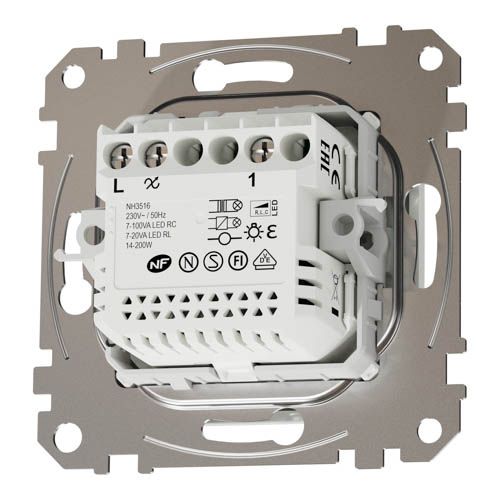 Світлорегулятор LED поворотний Schneider Electric RC/RL 5-200Вт Sedna Design білий без рамки