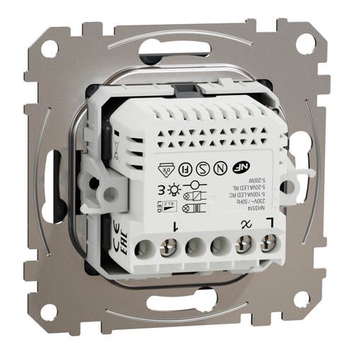 Світлорегулятор LED поворотний Schneider Electric RC/RL 5-200Вт Sedna Design чорний без рамки