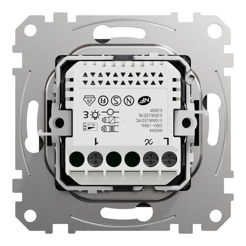 Світлорегулятор LED поворотний Schneider Electric RC/RL 5-200Вт Sedna Design чорний без рамки