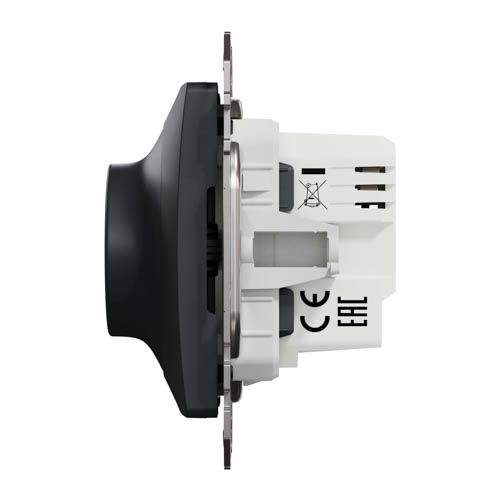 Світлорегулятор LED поворотний Schneider Electric RC/RL 5-200Вт Sedna Design чорний без рамки