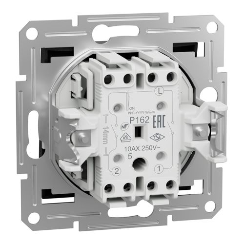 Вимикач освітлення двоклавішний Schneider Electric Asfora антрацит