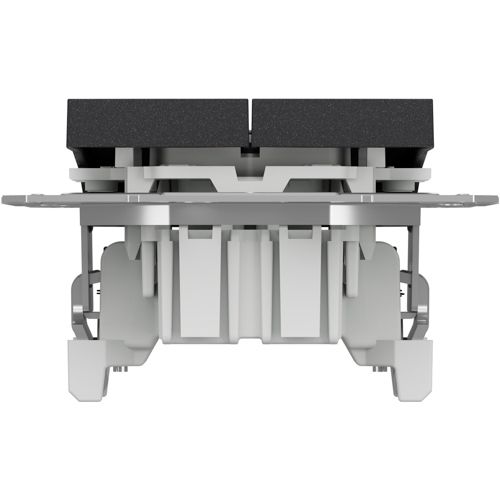 Вимикач освітлення двоклавішний Schneider Electric Asfora антрацит