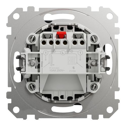 Вимикач освітлення двоклавішний Schneider Electric Sedna Design чорний