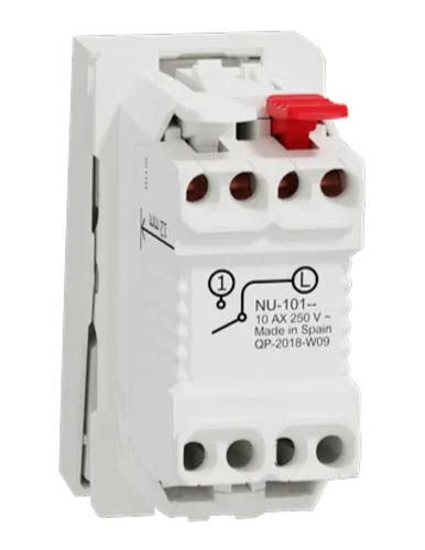 Вимикач освітлення одноклавішний Schneider Electric (1 модуль) 10А Unica New білий