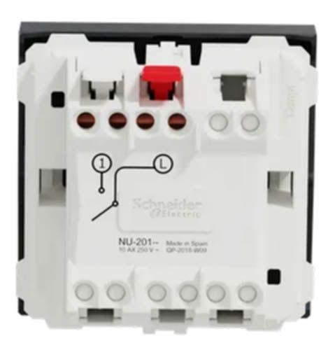 Вимикач освітлення одноклавішний Schneider Electric 10А Unica New антрацит