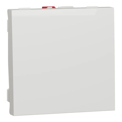 Вимикач освітлення одноклавішний Schneider Electric (2 модулі) 10А Unica New білий