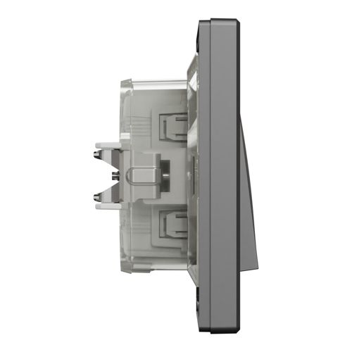 Вимикач освітлення одноклавішний Schneider Electric IP44 Asfora антрацит
