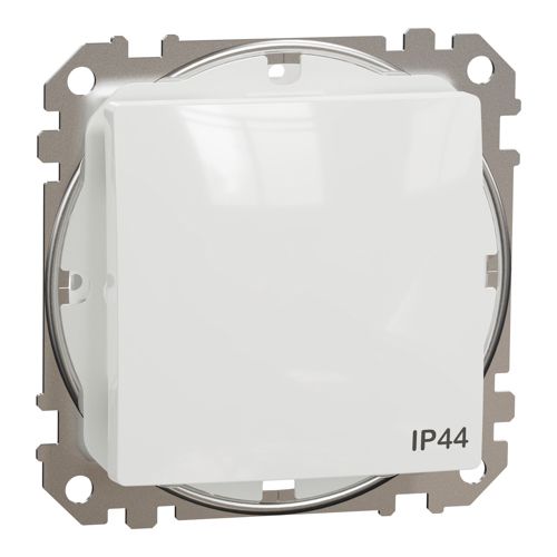 Вимикач освітлення одноклавішний Schneider Electric IP44 Sedna Design білий