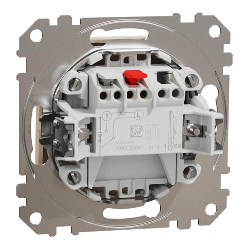 Вимикач освітлення одноклавішний Schneider Electric Sedna Design бежевий