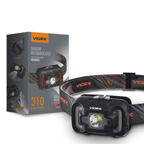 LED ліхтарик налобний Videx 310Lm 5000K